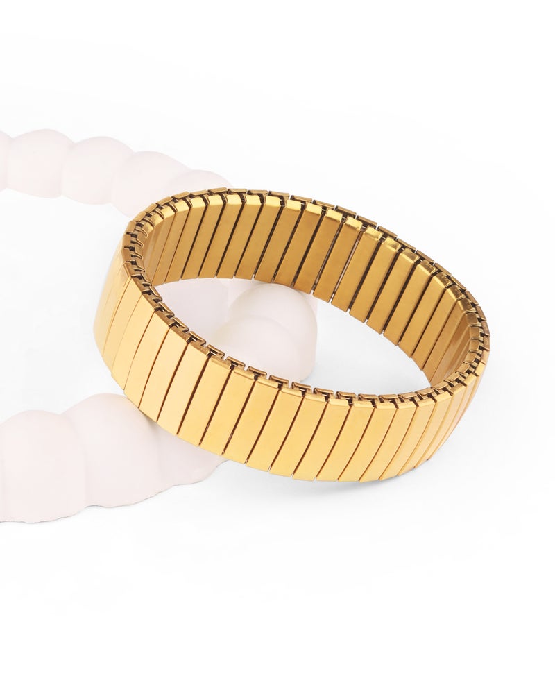 TAAHIRA Elastic Gold Band Bracelet - Image 2